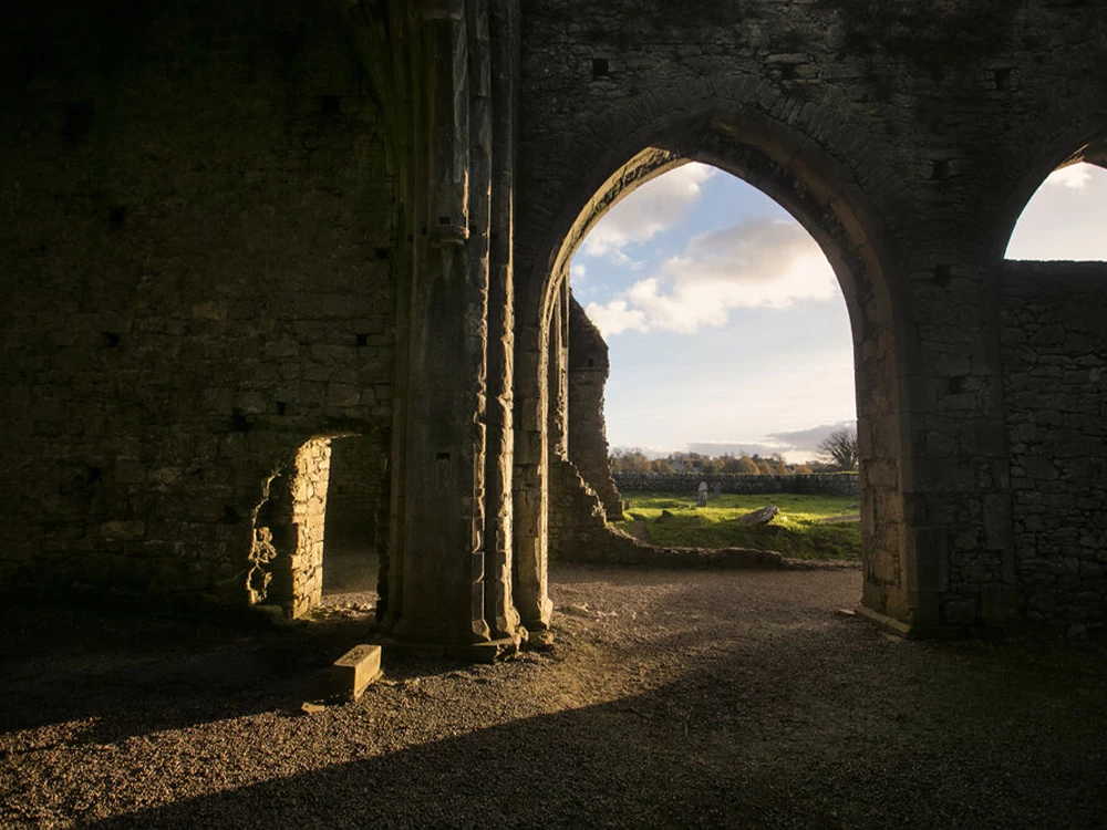 View through the archway Rock of Cashel