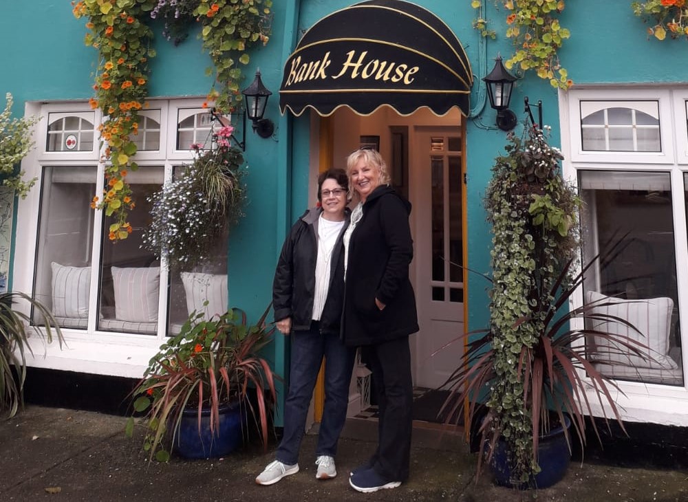 Kathy and Sharon at the Bank House Guesthouse in Sneem