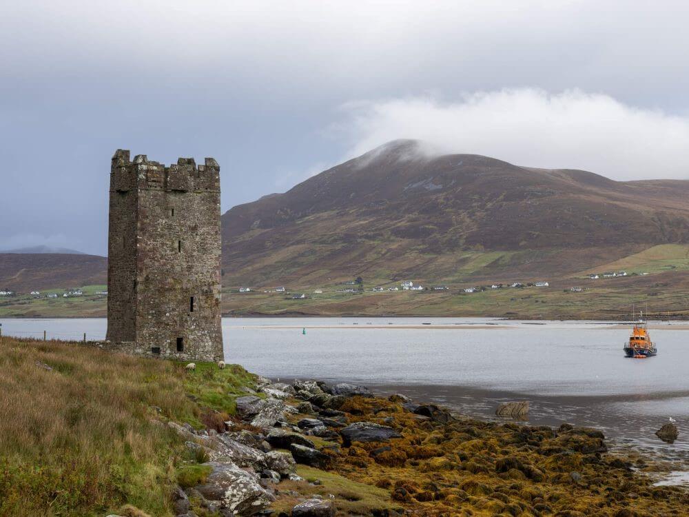 Kildavnet Castle in Achill Island, Co. Mayo