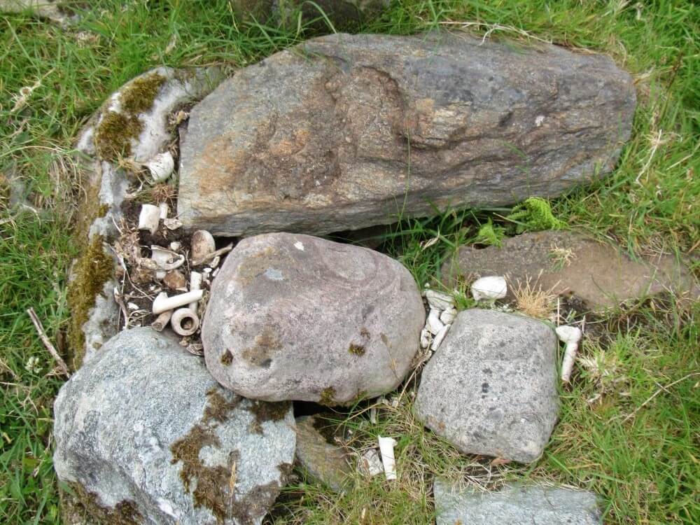 Old Clay Pipes at graveyard_Achill Island_Mayo