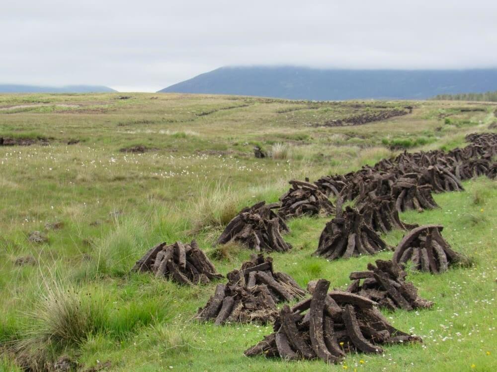Peat stacked to dry_County Mayo