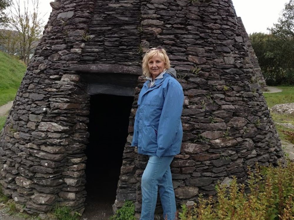 Sharon at the Pyramids in Sneem